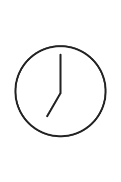 17時を指している時計のイラスト